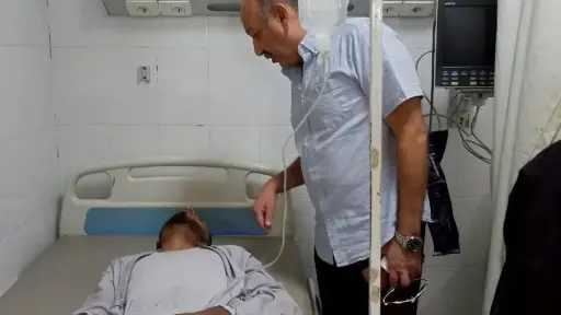خروج مصابو حادث انقلاب ميكروباص...